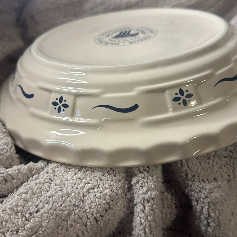 Vintage Longaberger Pottery Pie Plate Microwave/ Dishwasher/Oven & Freezer Safe